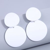 Fashion Round Alloy Drop Earrings 1 Pair sku image 3