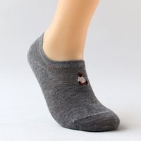 Koreanische Art Einfarbig Baumwolle Stickerei Socken sku image 3