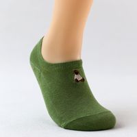 Koreanische Art Einfarbig Baumwolle Stickerei Socken sku image 7