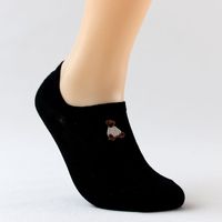 Korean Style Solid Color Cotton Embroidery Socks sku image 1
