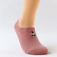 Koreanische Art Einfarbig Baumwolle Stickerei Socken sku image 5