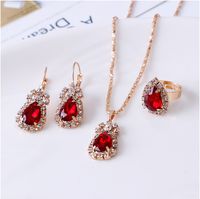 Casual Water Droplets Artificial Gemstones Artificial Rhinestones Women's Earrings Necklace main image 3
