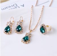 Casual Water Droplets Artificial Gemstones Artificial Rhinestones Women's Earrings Necklace main image 2