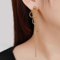 Fashion Tassel Titanium Steel Drop Earrings Plating Stainless Steel Earrings main image 4