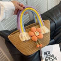 Vacation Solid Color Flower Bucket Tote Bag main image 2