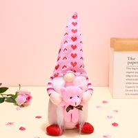 Cute Valentine's Day Gift Pink Rudolf Heart Couple Doll Decoration sku image 2