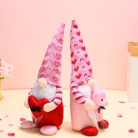 Cute Valentine's Day Gift Pink Rudolf Heart Couple Doll Decoration main image 2