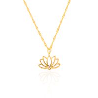 Fashion Lotus Alloy Plating Pendant Necklace 1 Piece main image 5