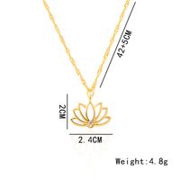 Fashion Lotus Alloy Plating Pendant Necklace 1 Piece main image 2