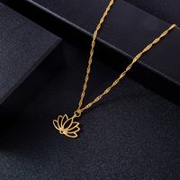 Mode Lotus Legierung Überzug Halskette Mit Anhänger 1 Stück main image 3