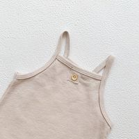 Casual Solid Color Cotton Button Baby Clothes main image 3