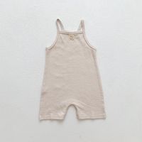 Casual Solid Color Cotton Button Baby Clothes main image 2