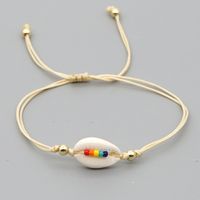 Rainbow Beads Woven Small Bracelet Beach Natural Shell Handmade Small Jewelry Wholesale Nihaojewelry sku image 2