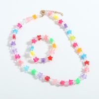 Ethnic Style Pentagram Synthetic Resin Mixed Materials Beaded Knitting Bracelets Necklace 1 Piece main image 1