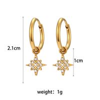 1 Paar Mode Geometrisch Rostfreier Stahl Zirkon Vergoldet Ohrringe sku image 3