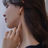 Fashion Heart Shape Copper Earrings Plating Copper Earrings main image 3