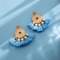 Fashion Geometric Synthetic Fibre Alloy Tassel Alloy Drop Earrings sku image 4
