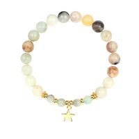 Mode Pentagramm Mond Kupfer Überzug Künstliche Edelsteine Armbänder Halskette sku image 1