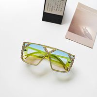 Unisex Fashion Geometric Pc Square Diamond Sunglasses sku image 1