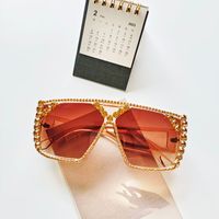 Unisex Fashion Geometric Pc Square Diamond Sunglasses sku image 3