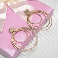 Fashion Round Metal Plating Earrings main image 6