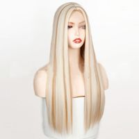 Women's Fashion White Cosplay Chemical Fiber Centre Parting Straight Hair Wigs main image 4