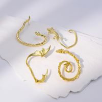 Fashion Snake Bat Dragon Copper Ear Clips Plating Copper Earrings main image 11