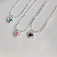 Simple Style Heart Shape Copper Necklace Plating Glass Stainless Steel Necklaces main image 5