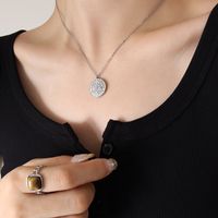 Retro Simple Style Constellation Sterling Silver Plating Inlay Zircon Gold Plated Silver Plated Pendant Necklace sku image 2
