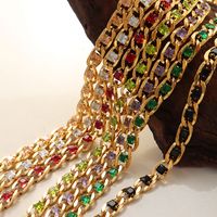 Retro Geometric Titanium Steel Zircon Bracelets Earrings Necklace main image 1