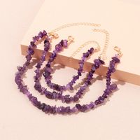 Simple Style Solid Color Natural Stone Bracelets Anklet Necklace main image 4