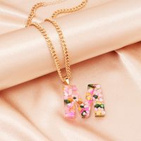 Sweet Letter Resin Chain Necklace main image 4