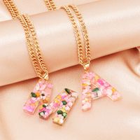 Sweet Letter Resin Chain Necklace main image 1