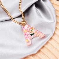 Sweet Letter Resin Chain Necklace main image 3