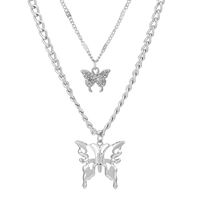 Fashion Butterfly Alloy Plating Layered Necklaces sku image 2