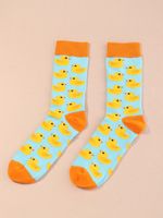 Men's Cartoon Style Duck Cotton Socks sku image 1