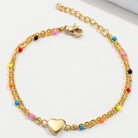 Fashion Heart Shape Stainless Steel Bracelets Plating Stainless Steel Bracelets main image 1