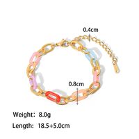 Fashion Geometric Stainless Steel Plating Resin Gold Plated Bracelets sku image 1