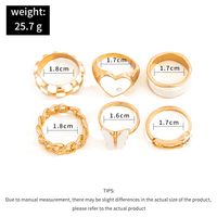 Sweet Heart Shape Butterfly Alloy Plating Inlay Rhinestone Rings main image 6