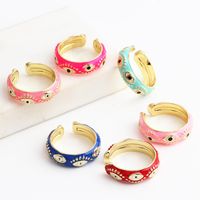 Fashion Devil's Eye Copper Open Ring Plating Copper Rings main image 4