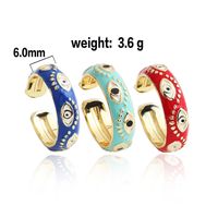 Fashion Devil's Eye Copper Open Ring Plating Copper Rings main image 2
