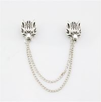 Gothic Wolf Alloy Plating Collar Pin main image 3
