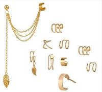 New Non-pierced Ear Clip Set 7-piece Creative Simple Alloy Earring Set sku image 12