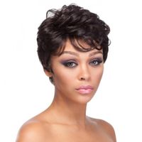 Unisex Fashion Holiday High-temperature Fiber Slanted Bangs Bangs Short Curly Hair Wigs main image 4