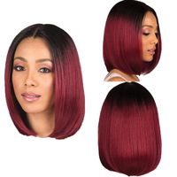 Women's Fashion Casual High-temperature Fiber Centre Parting Short Straight Hair Wigs main image 1