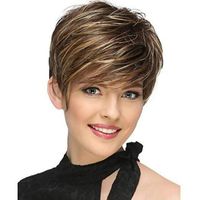 Women's Fashion Casual High-temperature Fiber Air Bangs Short Straight Hair Wigs sku image 1
