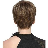 Women's Fashion Casual High-temperature Fiber Air Bangs Short Straight Hair Wigs main image 5