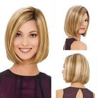 Women's Elegant Casual High-temperature Fiber Centre Parting Short Straight Hair Wigs sku image 1