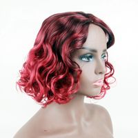 Women's Fashion Street High-temperature Fiber Centre Parting Short Curly Hair Wigs main image 4