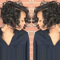 Women's Fashion Street High-temperature Fiber Side Score Short Curly Hair Wigs main image 4